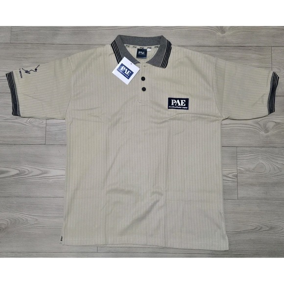 PAE Lockheed Martin Polo Shirt Mens XL Employee Beige NWT NEW